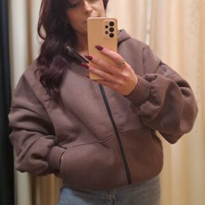 Bluza oversize Butterfly -czekolada