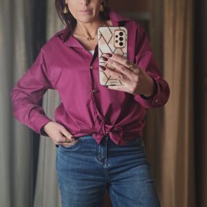 KOSZULA BAWEŁNIANA FUKSJA-40