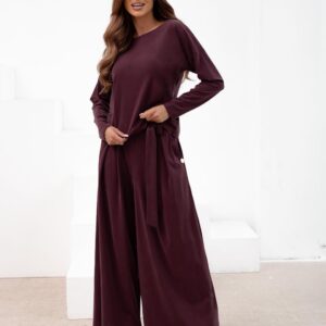 Komplet Colori bordo -spodnie i bluzka