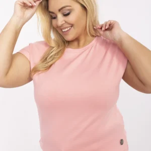 Bluzka brzoskwiniowa - plus size