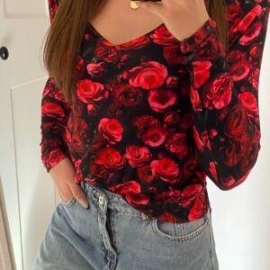 Bluzka róże L/XL