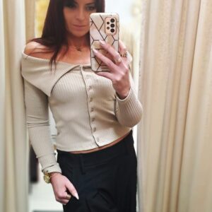 Bluzka bawełniana z kołnierzem